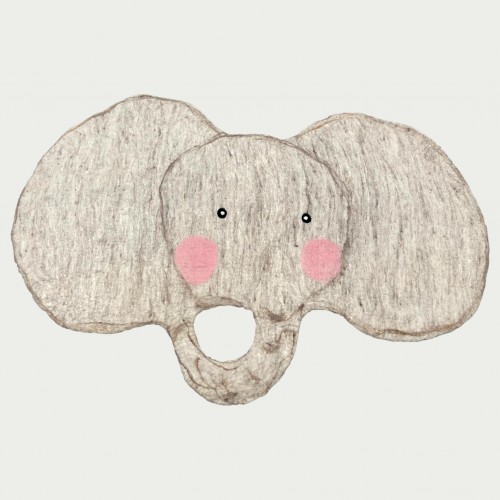 Wet Felted Elephant Mat