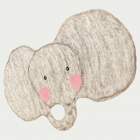 Wet Felted Elephant Mat