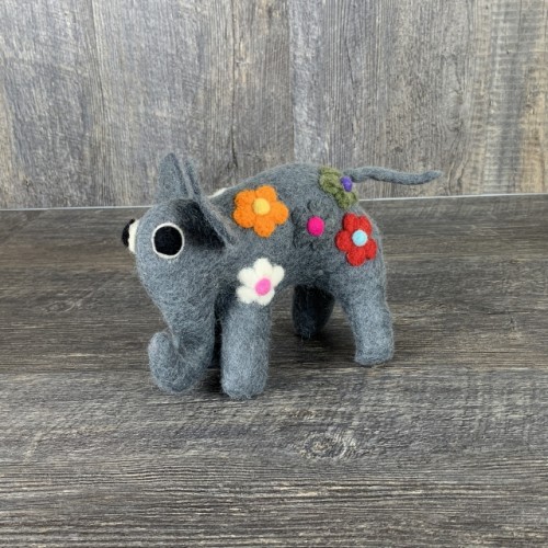 Wet and Needle Felted Big Elephant