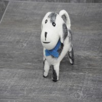 Black and White Felt Dog