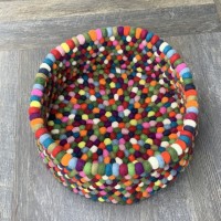 Assorted Mix-Max Felted Ball Basket  18x8.5 Inches