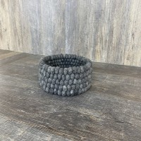 Charcoal Grey Felt Ball Basket 11x4 Inches 