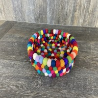 Assorted Mix & Max Felt Ball Basket 11x4 Inches