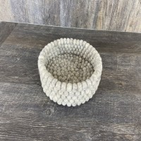 ChocoGrey Felt Ball Basket 11x4 Inches
