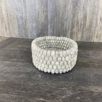 ChocoGrey Felt Ball Basket 11x4 Inches