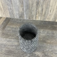 Charcoal Gray Felt Ball Basket 11x7.75 Inches