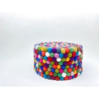 Assorted Mix-Max Felt Ball Basket 11.5x6 Inches