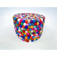 Assorted Mix-Max Felt Ball Basket 11.5x7.75 Inches