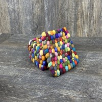 Multi Tie Dye Felt Square Trivet