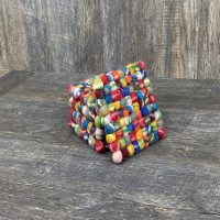 Multics  Tie Dye Felt Square Trivet 