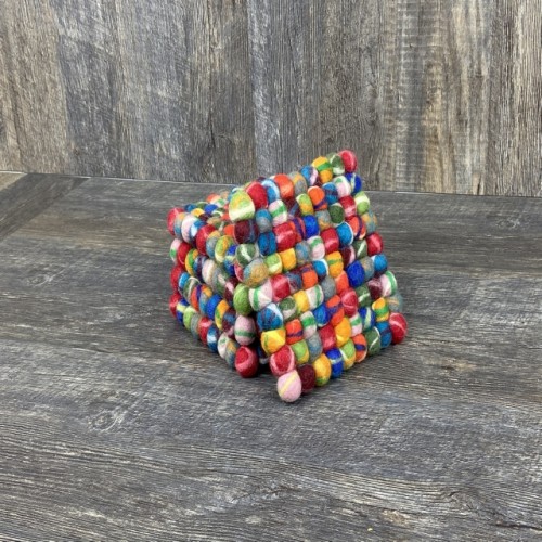 Multics  Tie Dye Felt Square Trivet 
