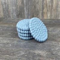 Baby Blue Round Felt Trivet