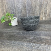 Gray Felted Bowl
