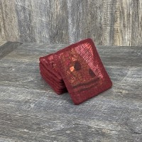 Maroon Wool and Cotton Felted Trivet