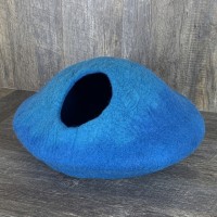 Bluish Felt Cat Cave