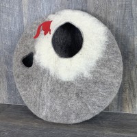 Red Cat Felt Cat Cave