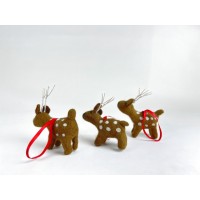 Rain Deer Christmas Ornament Classic Camel color.