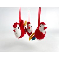 Assorted color Chicken Christmas Ornament. 