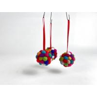 Assorted multi color Ball Christmas Ornament. 