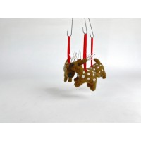 Rain Deer Christmas Ornament Classic Camel color.