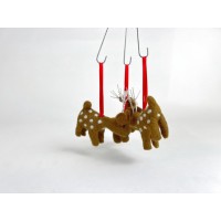 Rain Deer Christmas Ornament Classic Camel color.