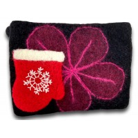 Red Mitten Felted Coin Purse