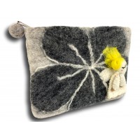 White Angel Felt Coin Purse