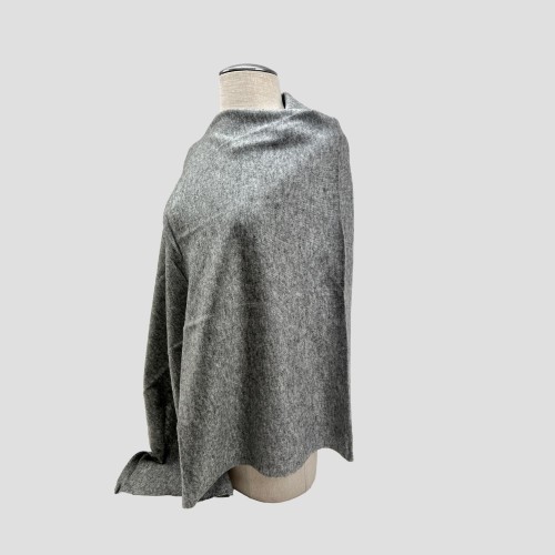 Shoulder Neck Gray Poncho