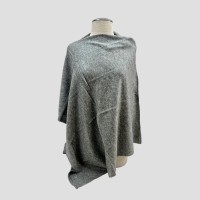 Shoulder Neck Gray Poncho