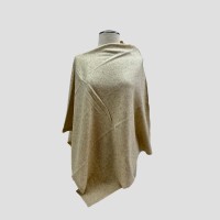 Off-white Shoulder Neck Handmade Cashmere Poncho